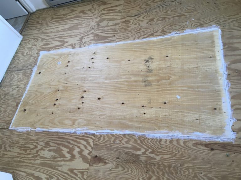 repaired work area