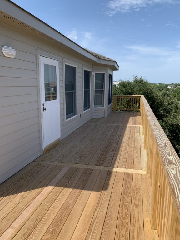 upper-level deck rebuilt