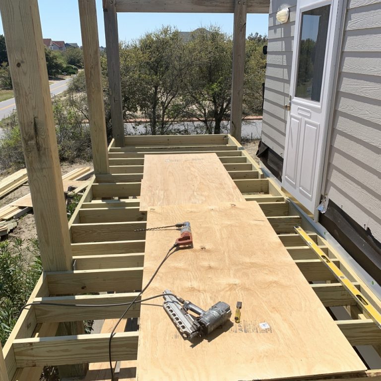 rebuilding with fresh lumber