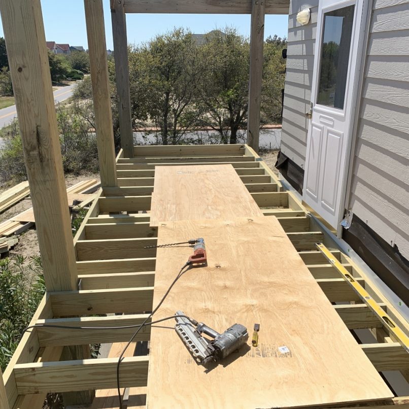 rebuilding with fresh lumber