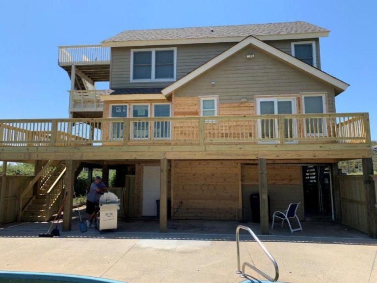 New Deck and Repairs after Fire Nags Head NC