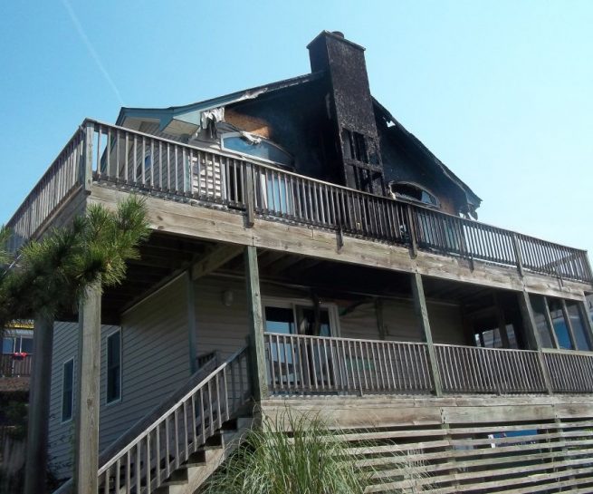 Lightning Strike Fire Damage Corolla NC