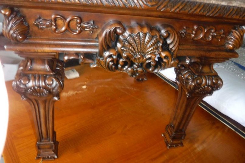 Cleaned Soot Damaged Table