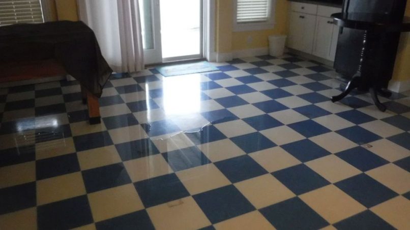 sewage path into foyer