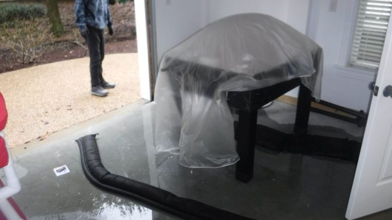 sewage path to out of garage