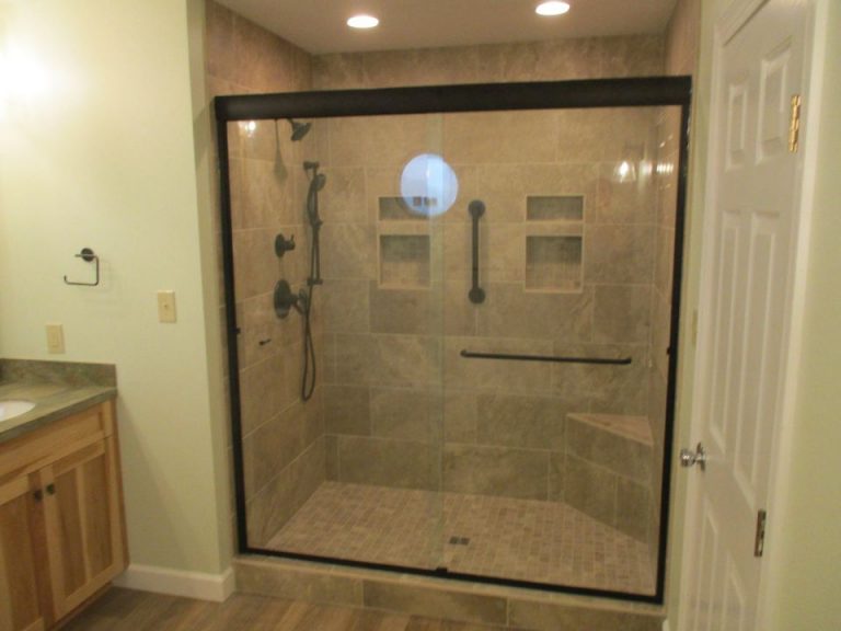 bath to shower remodel