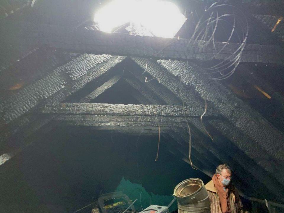 Outer Banks home attic and roof fire damage