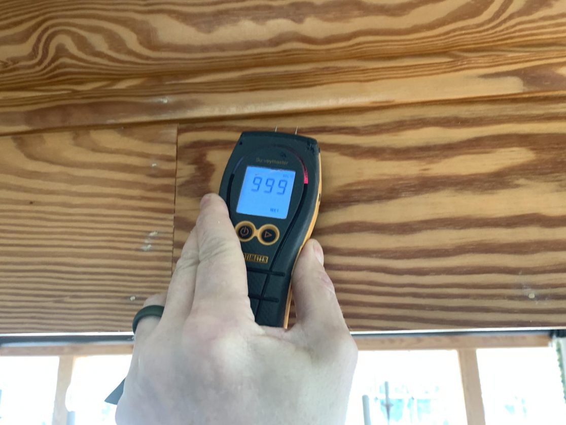 taking readings for wetness