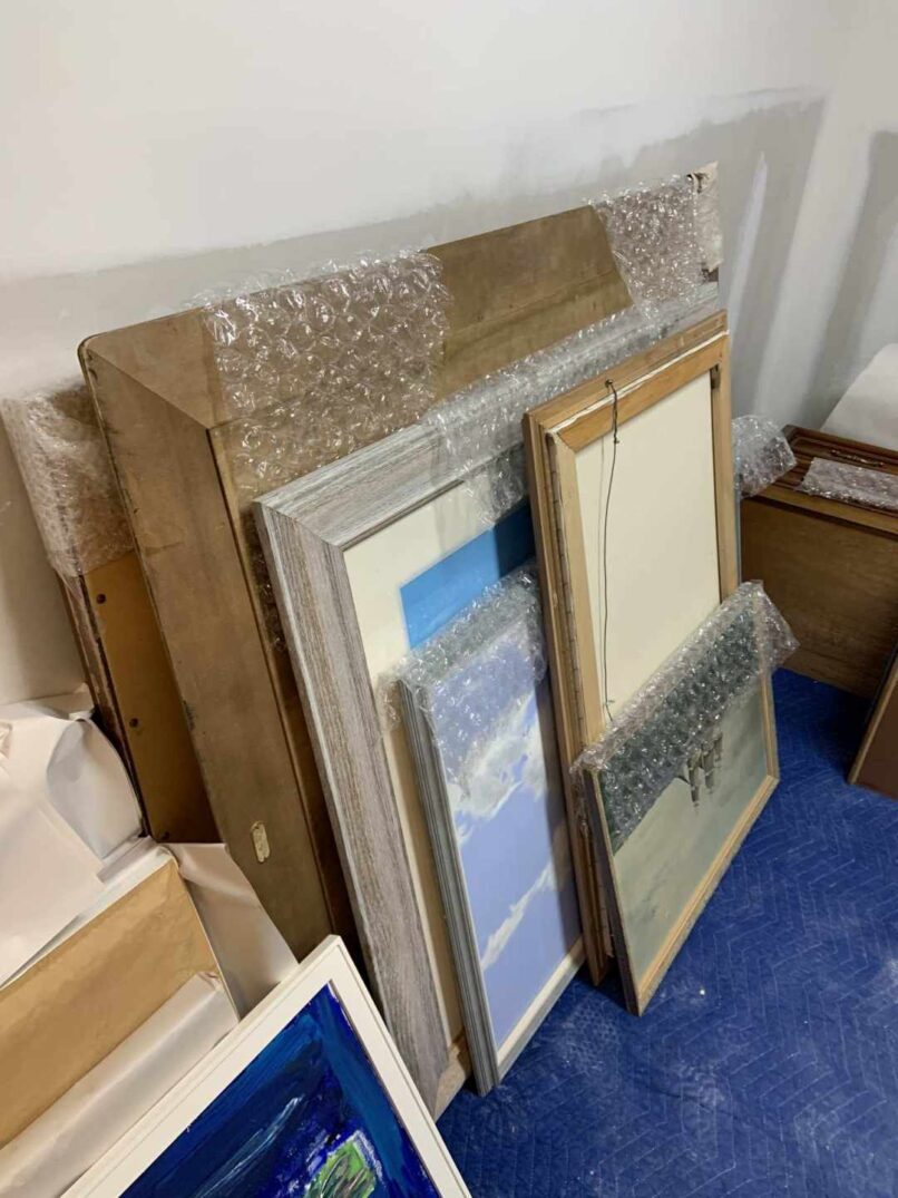 Contents safely stored, waiting for pickup