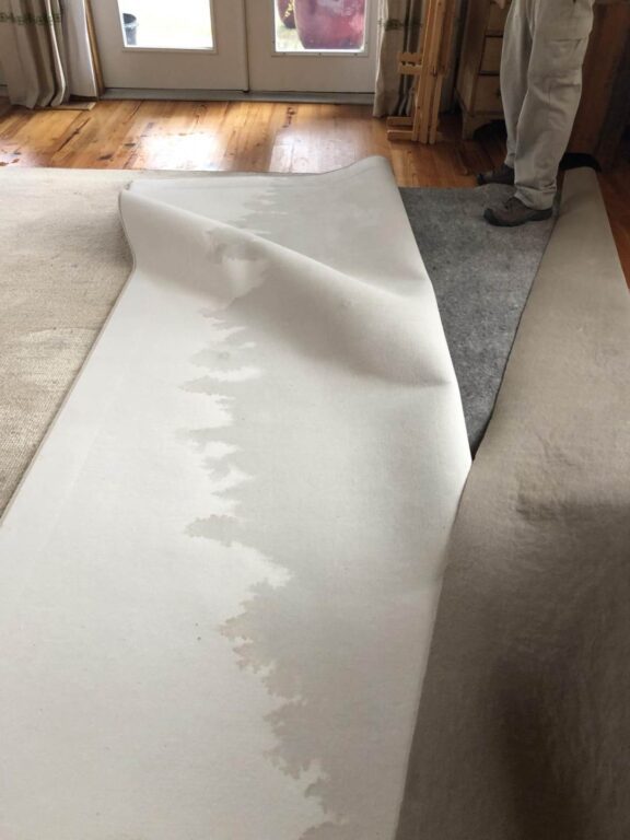 set up a catch basin to limit the flow of water draining from the ceiling onto the floors