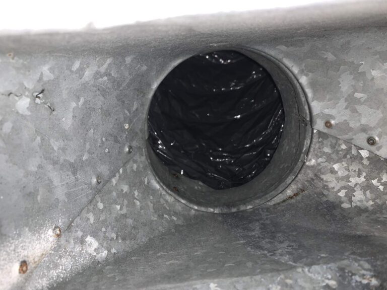 air ducts after cleaning