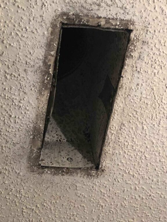 Dirty vents blow out moldy air