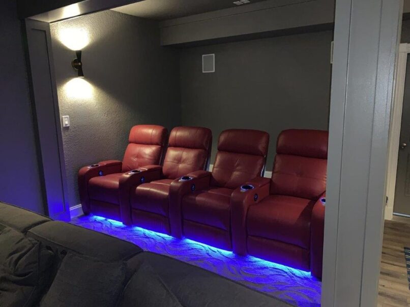 theater seating with lights