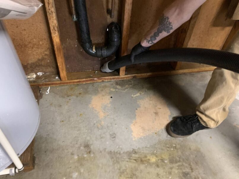 initial work to remove gross contaminated solids