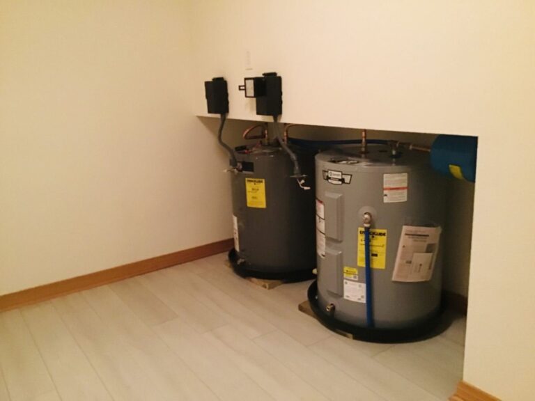 final with new water heaters, drip pans, electrical work