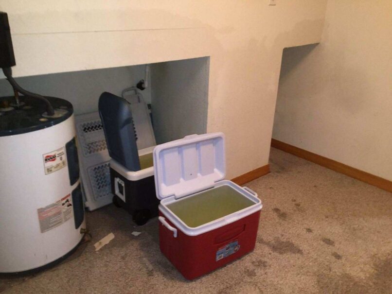 high volume water flow filled 2 closed coolers with runoff