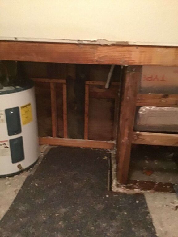 exposed HVAC chase for structural drying