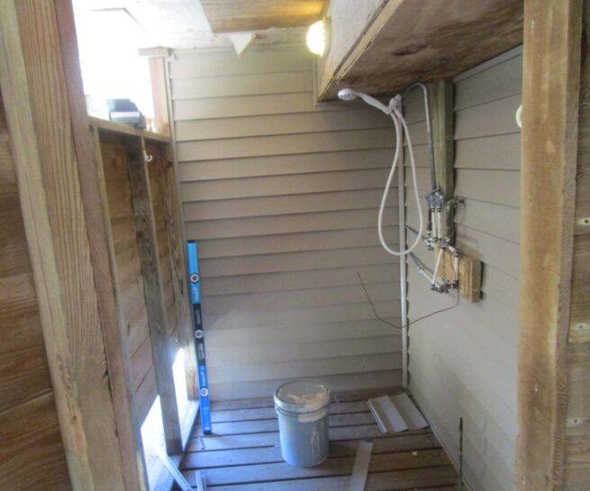 exterior shower completed