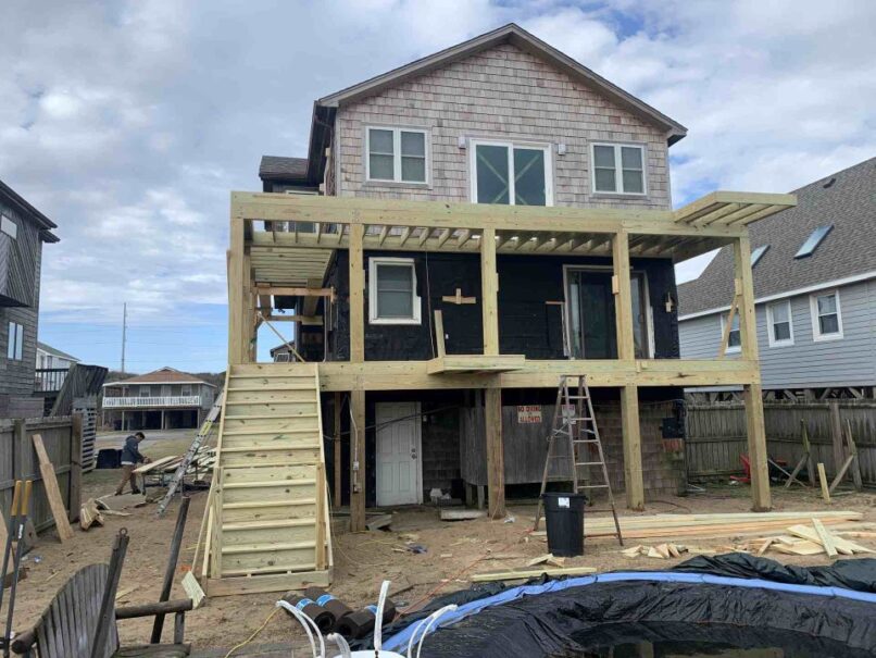 Deck and Stairs Being Built