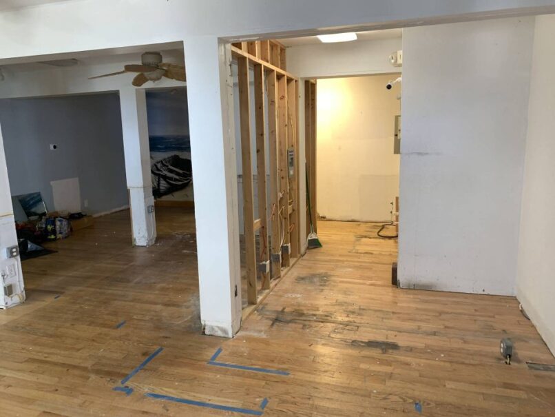 Old entrance foyer removed