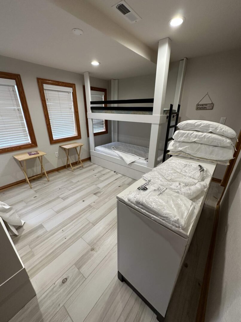 Bunk room ceiling finished, AFTER