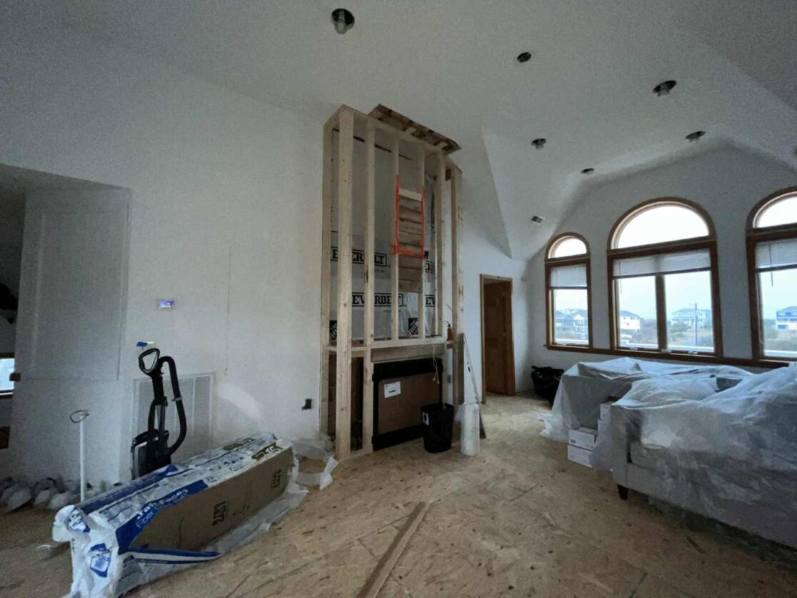 Fireplace under reconstruction