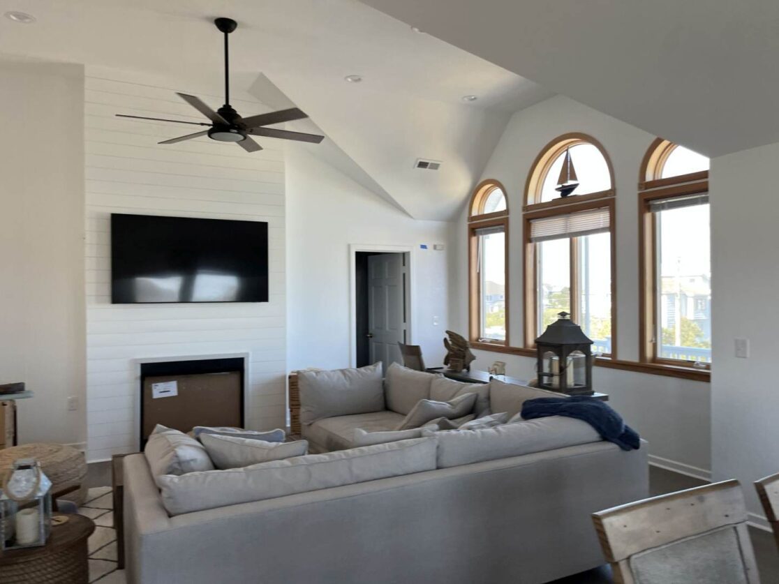 Living room is finished with all new furniture