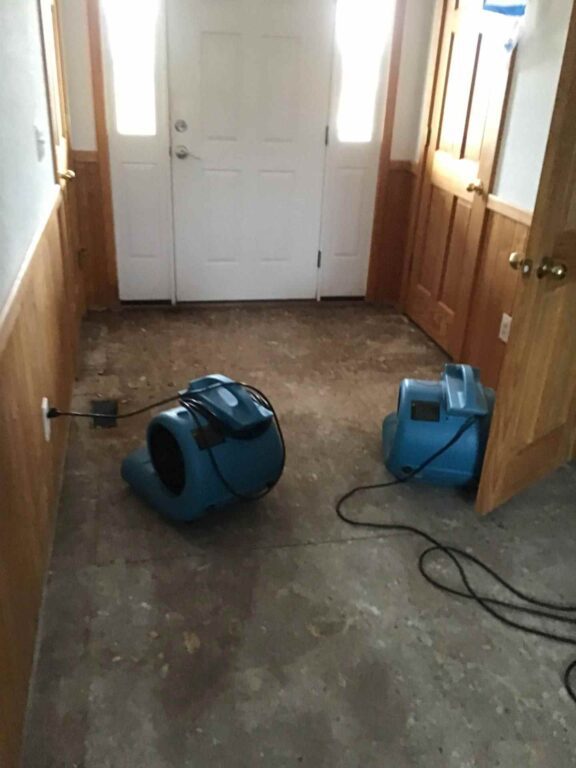 Drying front door area