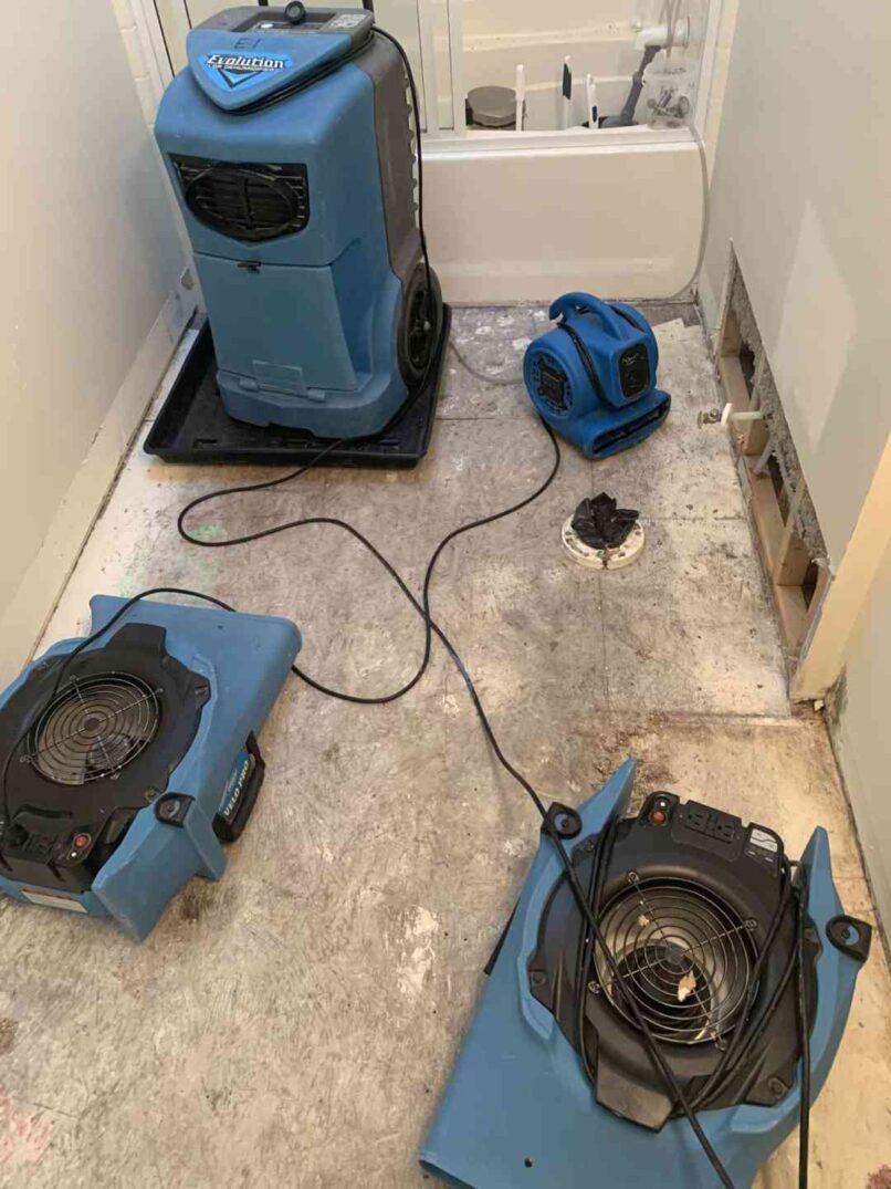 bathroom in drying mode