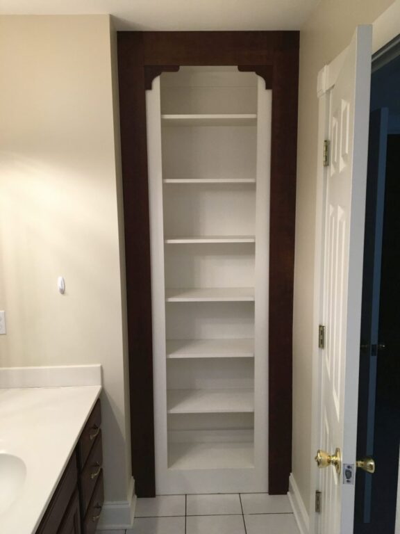 east view of causation bathroom, above closet issue