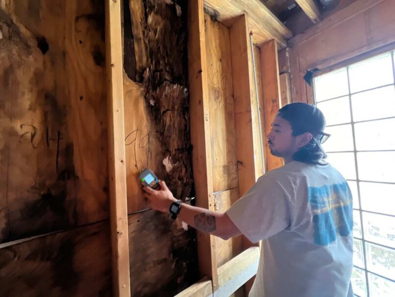 structure is now clean and dry