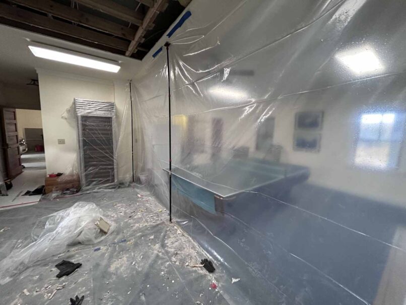 containment is used to separate clean area from work area