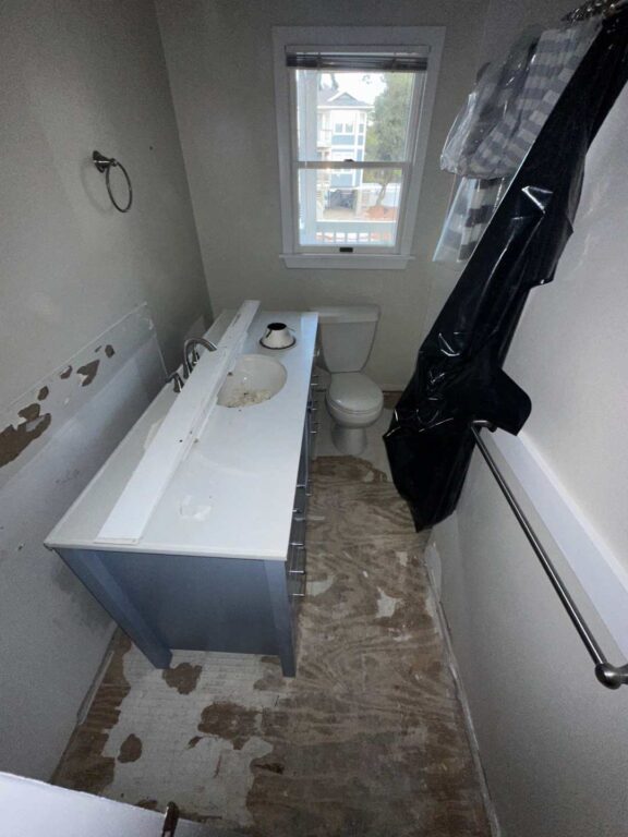 Bath during mitigation