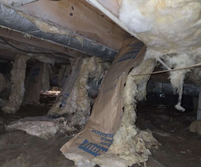 Existing condition of crawlspace
