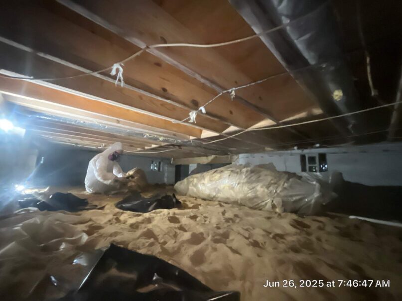 clearing the last load of debris