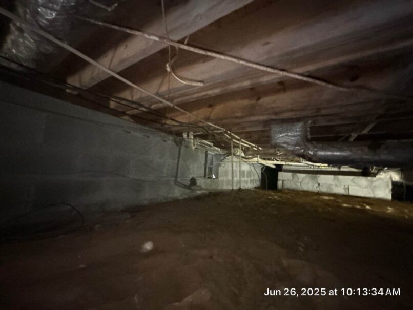 crawlspace empty ready for cleaning