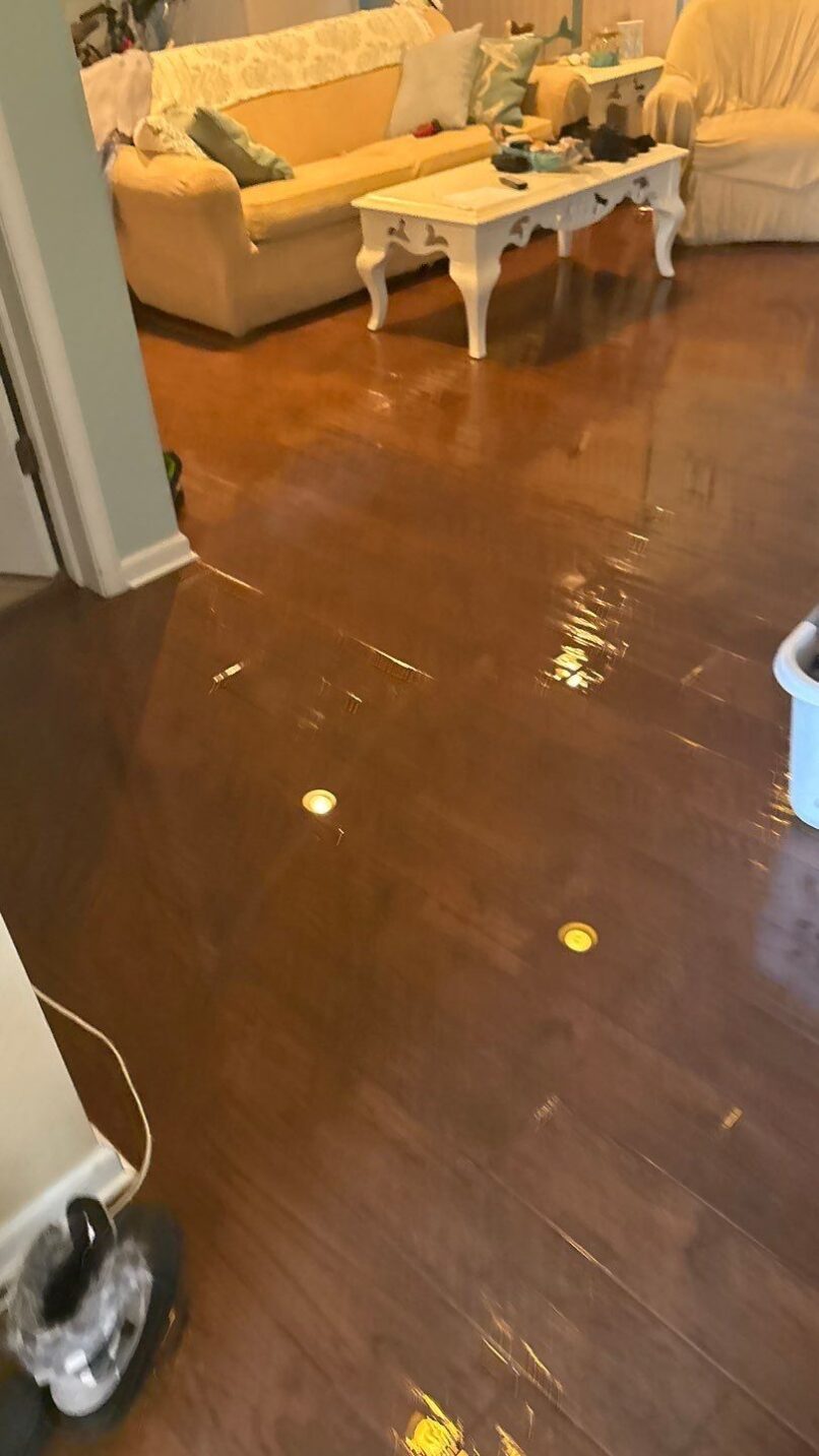 water damaged flooded home