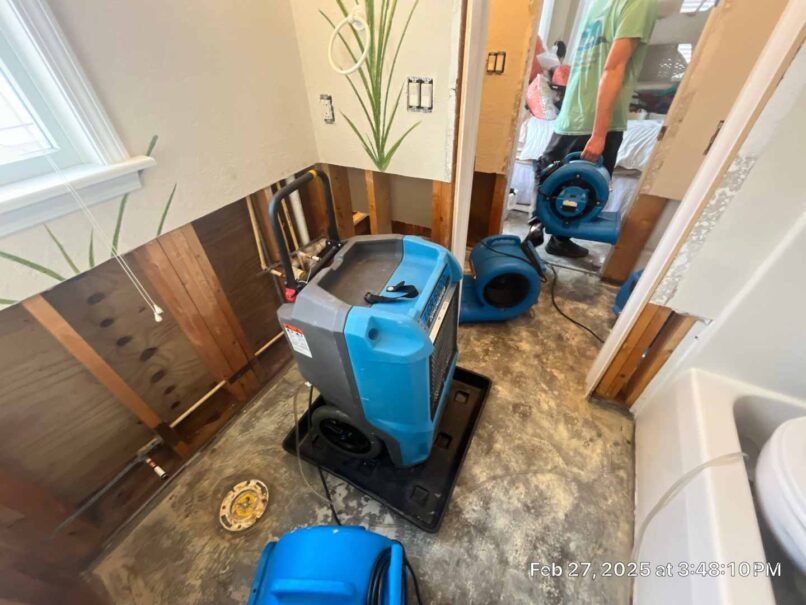 dehumidification to reduce moisture content