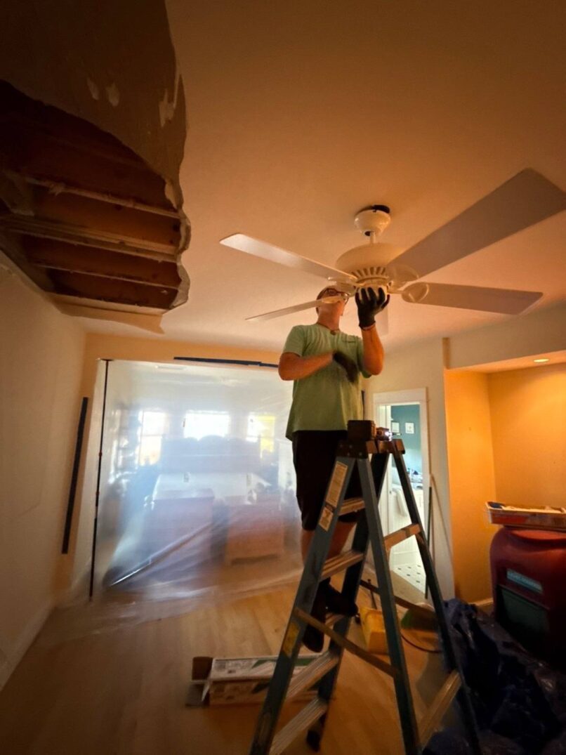 containing work areas from non-affected areas