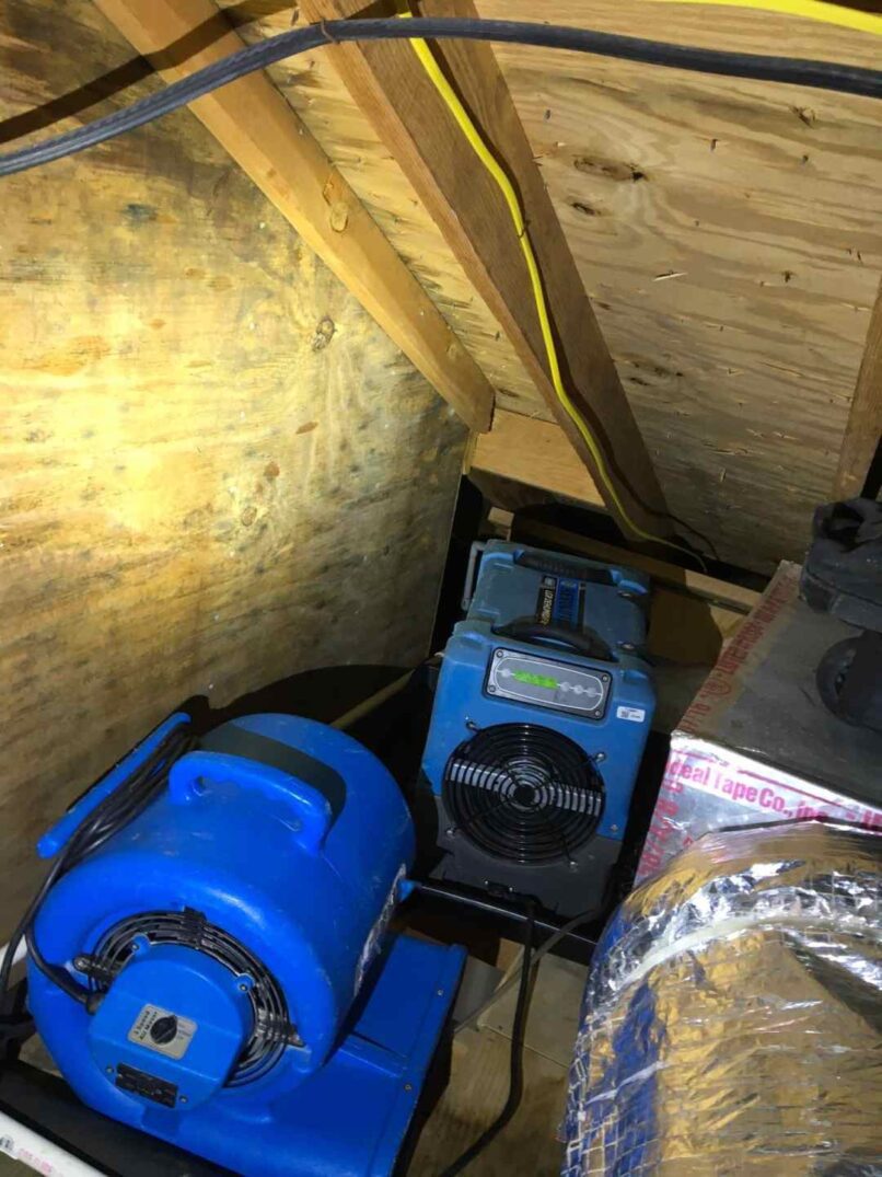 drying attic areas