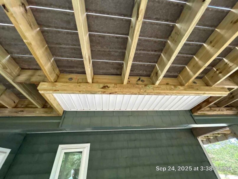 final deck is securely attached and safe again