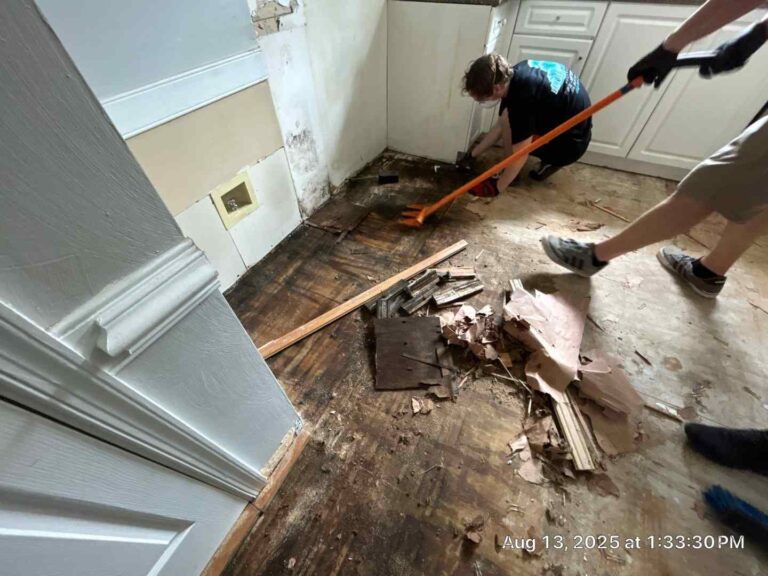 removing the kitchen floor