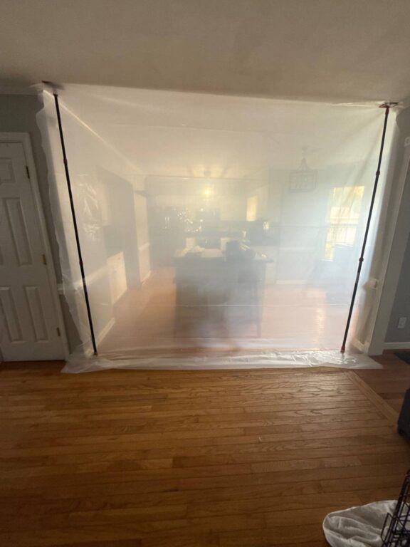 containment barriers covered all access to kitchen